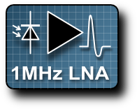 Low Noise High Speed Photo Amplifier with a gain of 1.000.000 µV/µA